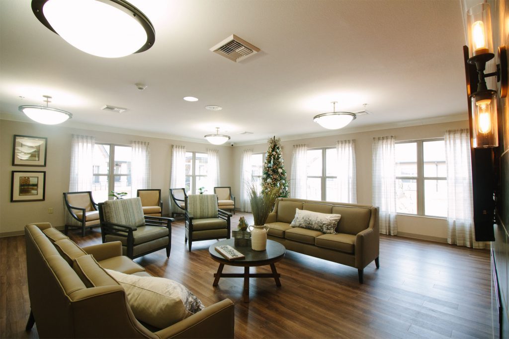 A common area at a skilled nursing nursing home facility