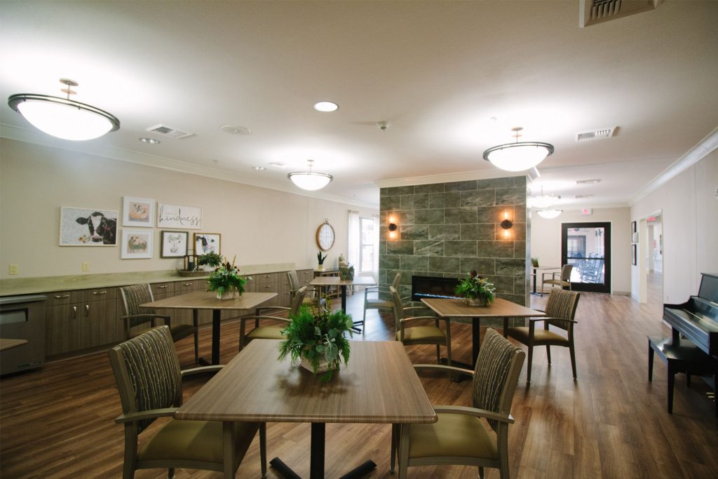 Dining area at Hiram Shaddox a skilled nursing facility